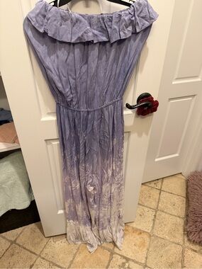 Surf Gypsy Lavender Off-Shoulder Ruffle Jumpsuit